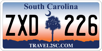SC license plate ZXD226