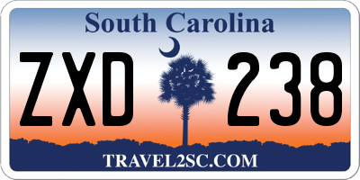 SC license plate ZXD238