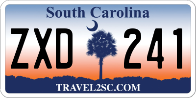 SC license plate ZXD241