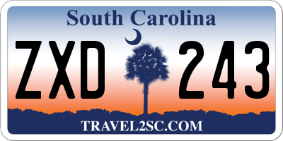 SC license plate ZXD243