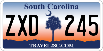 SC license plate ZXD245