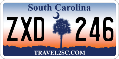 SC license plate ZXD246