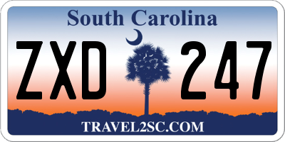 SC license plate ZXD247