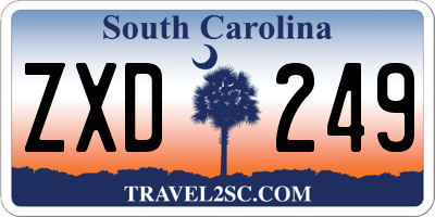 SC license plate ZXD249