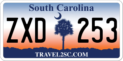 SC license plate ZXD253