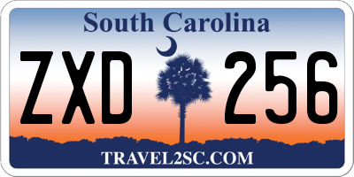 SC license plate ZXD256