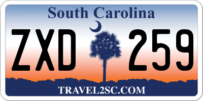 SC license plate ZXD259