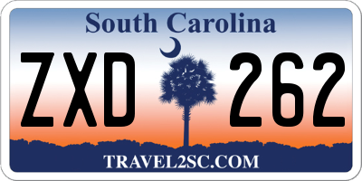 SC license plate ZXD262