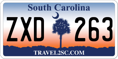 SC license plate ZXD263