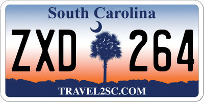 SC license plate ZXD264