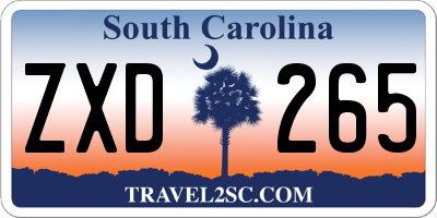 SC license plate ZXD265