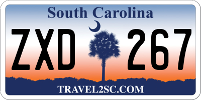SC license plate ZXD267