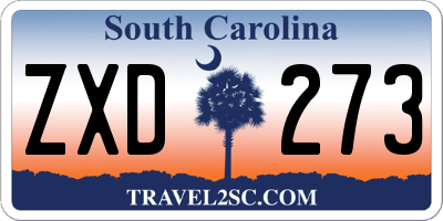 SC license plate ZXD273