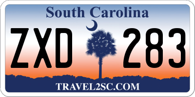 SC license plate ZXD283
