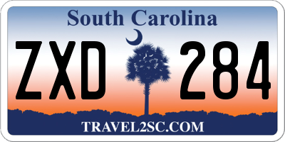 SC license plate ZXD284