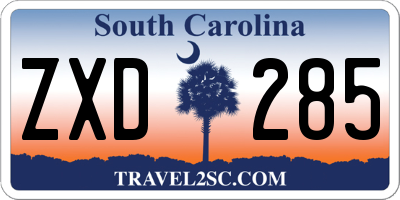 SC license plate ZXD285
