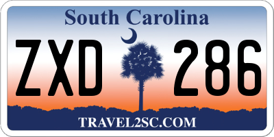 SC license plate ZXD286