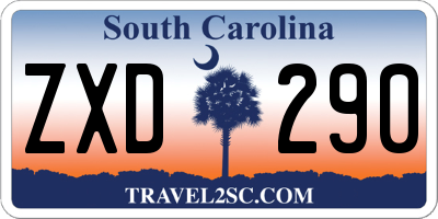 SC license plate ZXD290