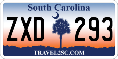 SC license plate ZXD293