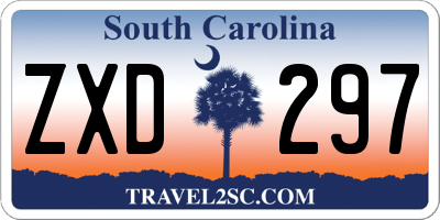 SC license plate ZXD297