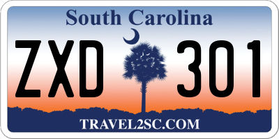 SC license plate ZXD301