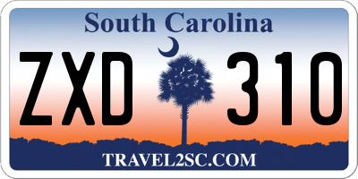 SC license plate ZXD310