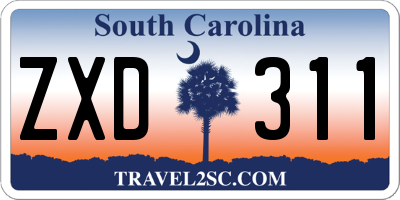 SC license plate ZXD311