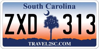 SC license plate ZXD313