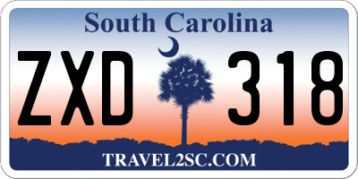SC license plate ZXD318