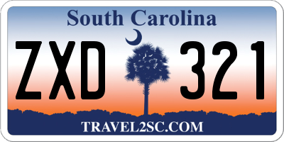 SC license plate ZXD321
