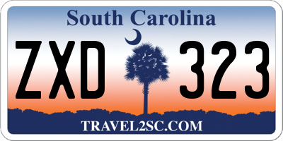 SC license plate ZXD323
