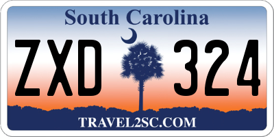 SC license plate ZXD324