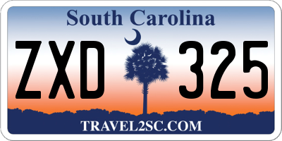 SC license plate ZXD325