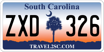 SC license plate ZXD326
