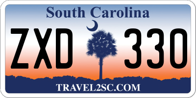 SC license plate ZXD330