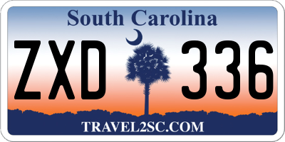 SC license plate ZXD336