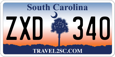 SC license plate ZXD340