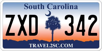 SC license plate ZXD342