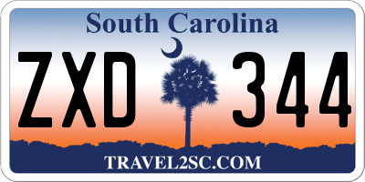 SC license plate ZXD344