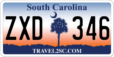 SC license plate ZXD346