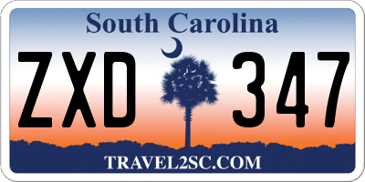 SC license plate ZXD347