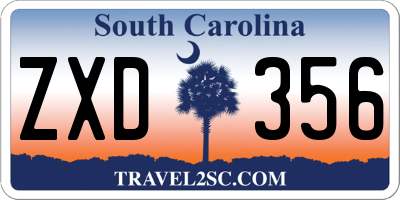 SC license plate ZXD356
