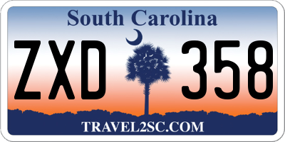SC license plate ZXD358