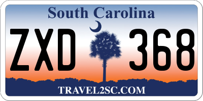 SC license plate ZXD368