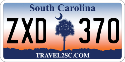 SC license plate ZXD370