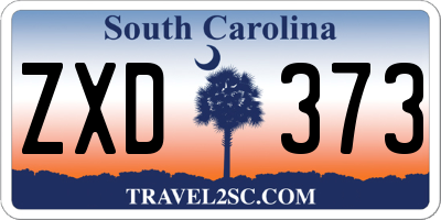 SC license plate ZXD373