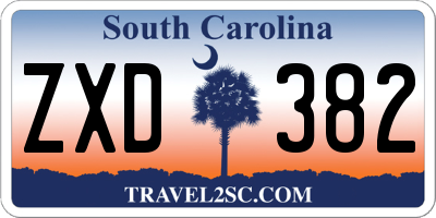 SC license plate ZXD382
