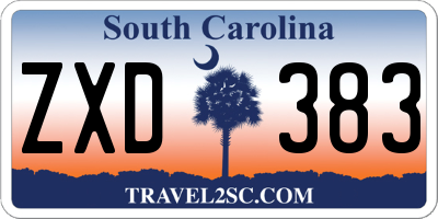 SC license plate ZXD383