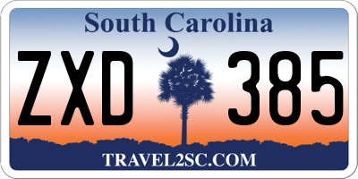 SC license plate ZXD385