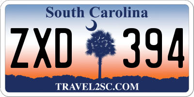 SC license plate ZXD394